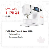 Bernina 475 QE - Quilting Sewing Machines